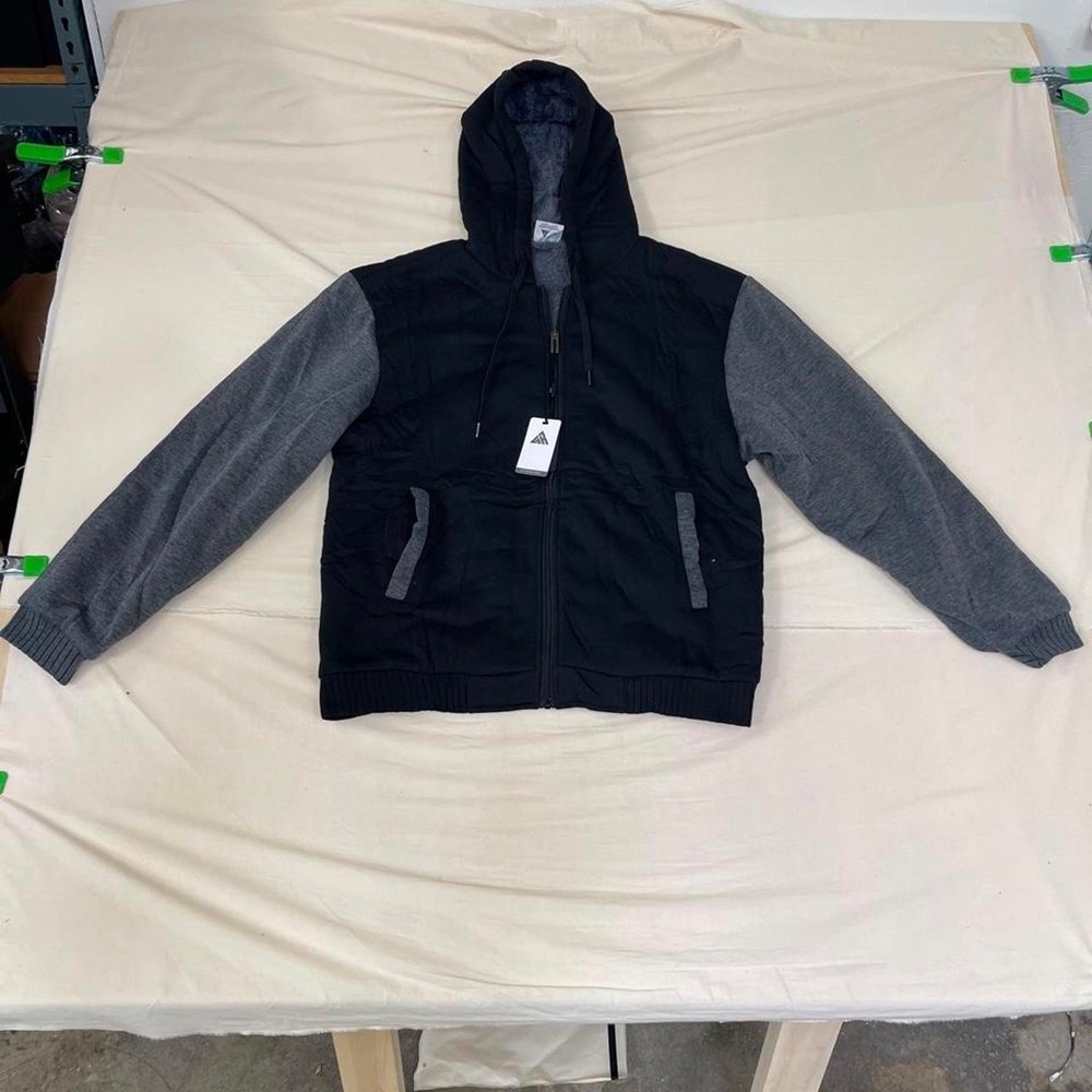 Zity Sports Group black & gray zip-up hoodie with gray‎ sleeves